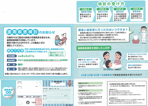 歯周疾患検診案内
